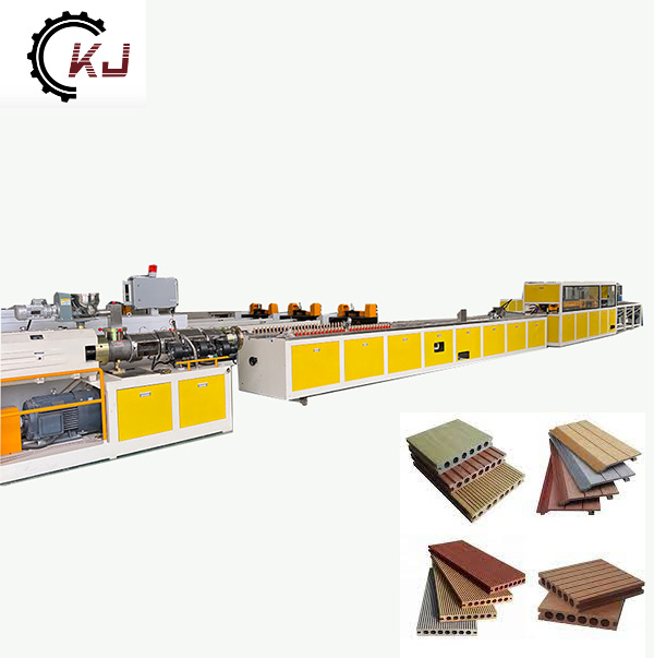 Máquina para fabricar paneles plásticos de madeira